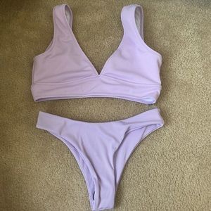 NWT Lavender bikini - top (L) bottom (S)